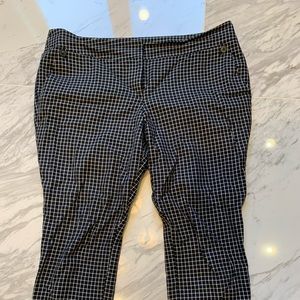 Loft black and white plaid pants